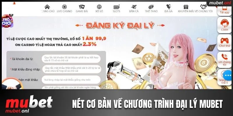 Một vài thông tin cơ bản về đại lý Mubet 
